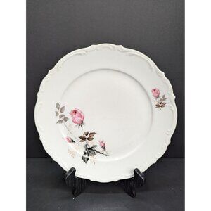 Mitterteich Pink Rose Scalloped Rim 10 1/2 Inch Replacement Dinner Plate